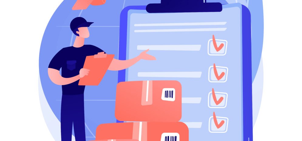 Customs clearance abstract concept vector illustration.